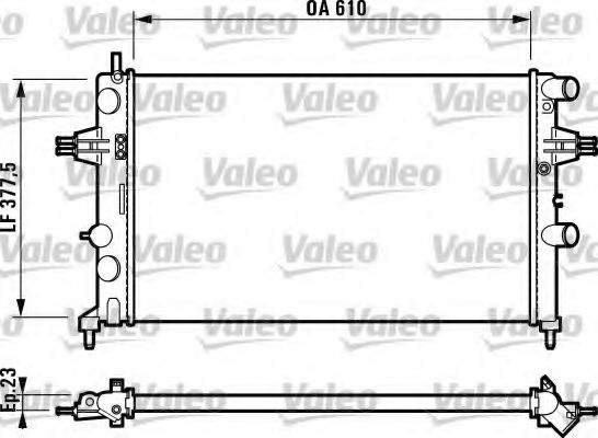 VALEO 732551 Радиатор, охлаждение двигателя для OPEL ASTRA G (Опель Астра г)