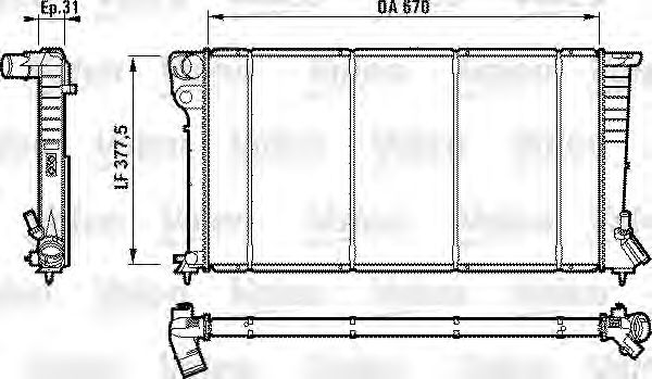 VALEO 732565 Радиатор, охлаждение двигателя для PEUGEOT (Пежо) VALEO 732565 Радиатор, охлаждение двигателя для PEUGEOT (Пежо)