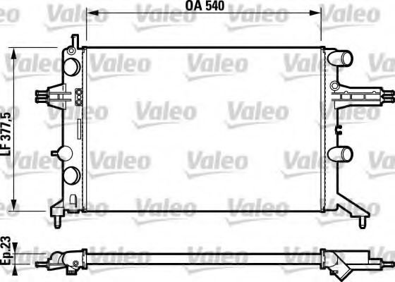 VALEO 732723 Радиатор, охлаждение двигателя для OPEL ASTRA G (Опель Астра г)