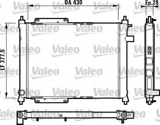 VALEO 732759 Радиатор, охлаждение двигателя для ROVER 400 (Ровер 400) VALEO 732759 Радиатор, охлаждение двигателя для ROVER 400 (Ровер 400)