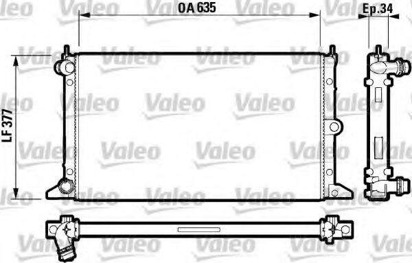 VALEO 732790 Радиатор, охлаждение двигателя для VOLKSWAGEN SHARAN (Фольксваген Шаран) VALEO 732790 Радиатор, охлаждение двигателя для VOLKSWAGEN SHARAN (Фольксваген Шаран)