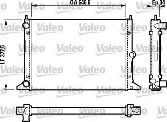 VALEO 732797 Радиатор, охлаждение двигателя для VOLKSWAGEN SHARAN (Фольксваген Шаран) VALEO 732797 Радиатор, охлаждение двигателя для VOLKSWAGEN SHARAN (Фольксваген Шаран)