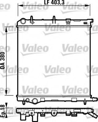 VALEO 732831 Радиатор, охлаждение двигателя для PEUGEOT 207 (Пежо 207) VALEO 732831 Радиатор, охлаждение двигателя для PEUGEOT 207 (Пежо 207)