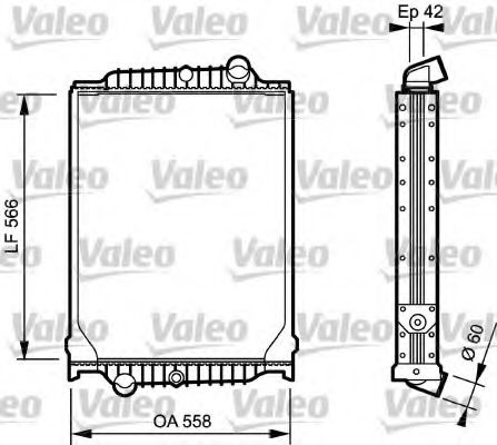 VALEO 733496 Радиатор, охлаждение двигателя для VOLVO FL 6 (Вольво Фл 6) VALEO 733496 Радиатор, охлаждение двигателя для VOLVO FL 6 (Вольво Фл 6)