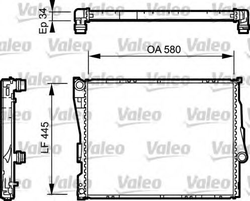 VALEO 734276 Радиатор, охлаждение двигателя для BMW (Бмв) VALEO 734276 Радиатор, охлаждение двигателя для BMW (Бмв)