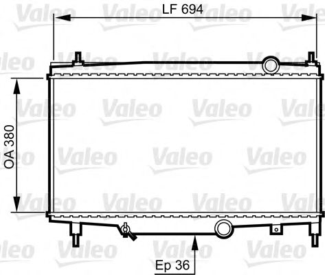 VALEO 734336 Радиатор, охлаждение двигателя для PEUGEOT (Пежо) VALEO 734336 Радиатор, охлаждение двигателя для PEUGEOT (Пежо)