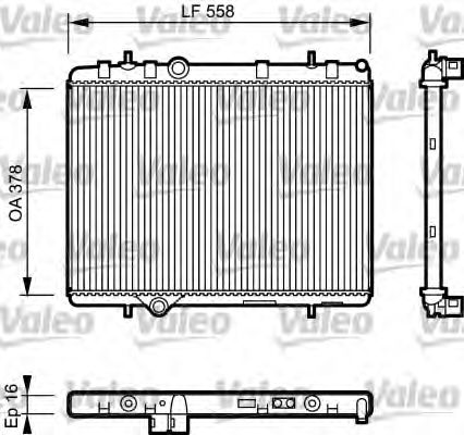 VALEO 734366 Радиатор, охлаждение двигателя для PEUGEOT 407 (Пежо 407) VALEO 734366 Радиатор, охлаждение двигателя для PEUGEOT 407 (Пежо 407)