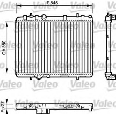 VALEO 734423 Радиатор, охлаждение двигателя для PEUGEOT 407 (Пежо 407) VALEO 734423 Радиатор, охлаждение двигателя для PEUGEOT 407 (Пежо 407)