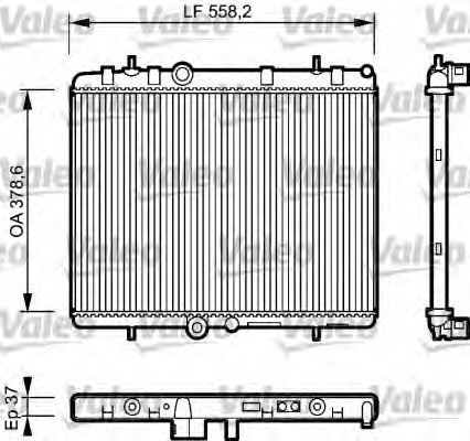 VALEO 734463 Радиатор, охлаждение двигателя для PEUGEOT 407 (Пежо 407) VALEO 734463 Радиатор, охлаждение двигателя для PEUGEOT 407 (Пежо 407)
