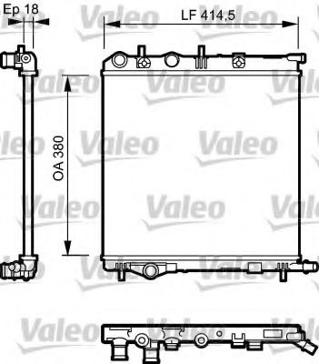 VALEO 734921 Радиатор, охлаждение двигателя для PEUGEOT 207 (Пежо 207) VALEO 734921 Радиатор, охлаждение двигателя для PEUGEOT 207 (Пежо 207)