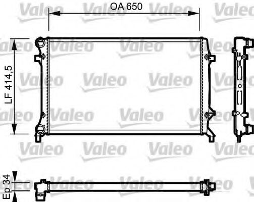VALEO 735120 Радиатор, охлаждение двигателя для SEAT ALTEA (Сеат Алтэа) VALEO 735120 Радиатор, охлаждение двигателя для SEAT ALTEA (Сеат Алтэа)