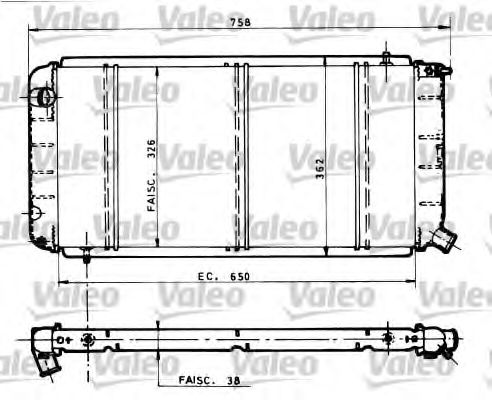 VALEO 810815 Радиатор, охлаждение двигателя для PEUGEOT 305 II (Пежо 305 2) VALEO 810815 Радиатор, охлаждение двигателя для PEUGEOT 305 II (Пежо 305 2)