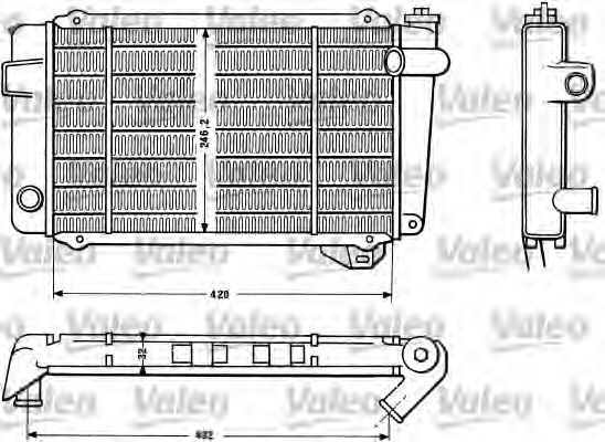 VALEO 810875 Радиатор, охлаждение двигателя для RENAULT LE CAR (Рено Лэ cар) VALEO 810875 Радиатор, охлаждение двигателя для RENAULT LE CAR (Рено Лэ cар)