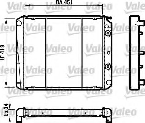 VALEO 810971 Радиатор, охлаждение двигателя для VOLVO 740 (Вольво 740) VALEO 810971 Радиатор, охлаждение двигателя для VOLVO 740 (Вольво 740)