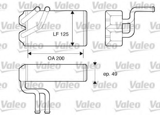 VALEO 812069 Теплообменник, отопление салона для ROVER 400 (Ровер 400) VALEO 812069 Теплообменник, отопление салона для ROVER 400 (Ровер 400)