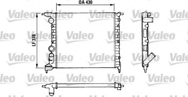 VALEO 816658 Радиатор, охлаждение двигателя для RENAULT CLIO I (Рено Cлио и) VALEO 816658 Радиатор, охлаждение двигателя для RENAULT CLIO I (Рено Cлио и)