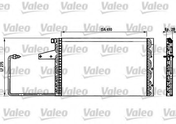 VALEO 816886 Конденсатор, кондиционер для CITROëN (Cитроëн) VALEO 816886 Конденсатор, кондиционер для CITROëN (Cитроëн)