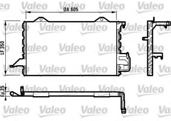 VALEO 816893 Конденсатор, кондиционер для AUDI 90 (Ауди 90) VALEO 816893 Конденсатор, кондиционер для AUDI 90 (Ауди 90)