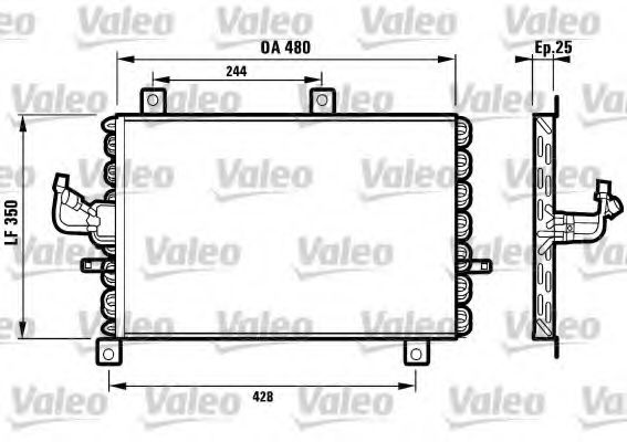VALEO 816965 Конденсатор, кондиционер для FIAT TEMPRA (Фиат Тэмпра) VALEO 816965 Конденсатор, кондиционер для FIAT TEMPRA (Фиат Тэмпра)