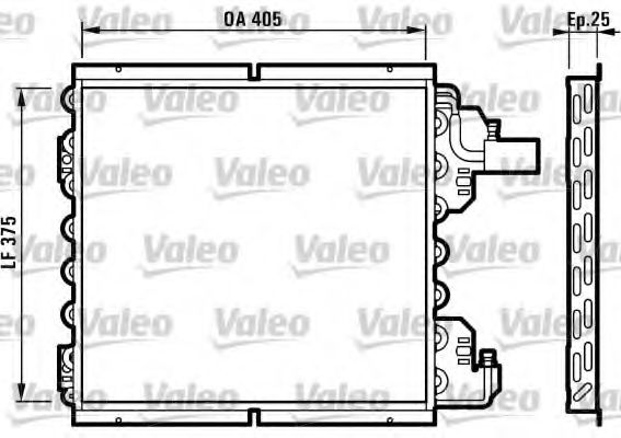 VALEO 816993 Конденсатор, кондиционер для RENAULT CLIO I (Рено Cлио и) VALEO 816993 Конденсатор, кондиционер для RENAULT CLIO I (Рено Cлио и)