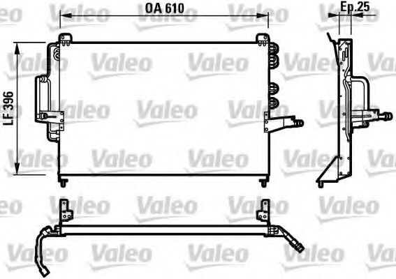 VALEO 817201 Конденсатор, кондиционер для OPEL OMEGA A (Опель Омэга а) VALEO 817201 Конденсатор, кондиционер для OPEL OMEGA A (Опель Омэга а)