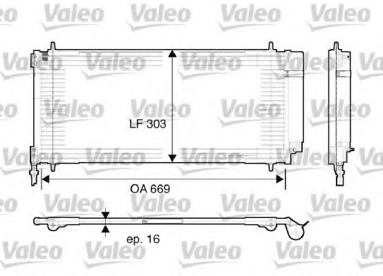 VALEO 817740 Конденсатор, кондиционер для PEUGEOT 407 (Пежо 407) VALEO 817740 Конденсатор, кондиционер для PEUGEOT 407 (Пежо 407)