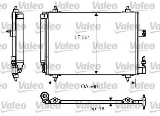 VALEO 817824 Конденсатор, кондиционер для CITROëN (Cитроëн) VALEO 817824 Конденсатор, кондиционер для CITROëN (Cитроëн)
