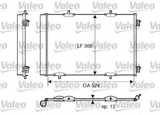 VALEO 818015 Конденсатор, кондиционер для PEUGEOT (Пежо) VALEO 818015 Конденсатор, кондиционер для PEUGEOT (Пежо)