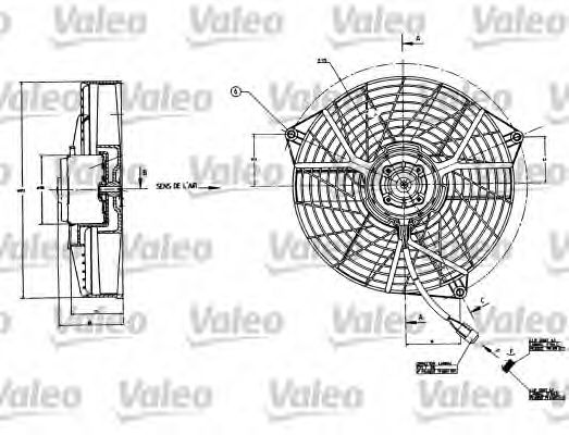 VALEO 883556 Вентилятор, охлаждение двигателя для PEUGEOT 305 II (Пежо 305 2) VALEO 883556 Вентилятор, охлаждение двигателя для PEUGEOT 305 II (Пежо 305 2)