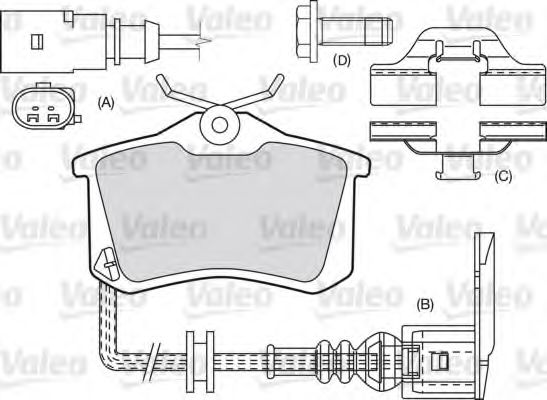 VALEO 598463 Тормозные колодки для SEAT ALTEA (Сеат Алтэа) VALEO 598463 Тормозные колодки для SEAT ALTEA (Сеат Алтэа)