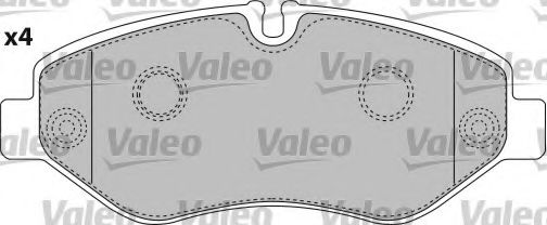 VALEO 541734 Комплект тормозных колодок, дисковый тормоз 