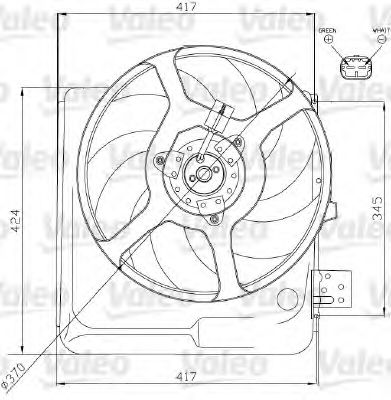 VALEO 698313 Вентилятор, охлаждение двигателя для RENAULT LUTECIA I (Рено Лутэcиа и) VALEO 698313 Вентилятор, охлаждение двигателя для RENAULT LUTECIA I (Рено Лутэcиа и)