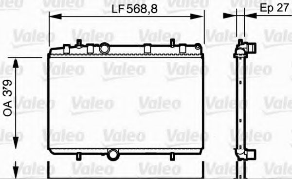 VALEO 734338 Радиатор, охлаждение двигателя для PEUGEOT 407 (Пежо 407) VALEO 734338 Радиатор, охлаждение двигателя для PEUGEOT 407 (Пежо 407)