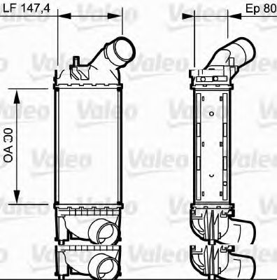 VALEO 818853 Интеркулер для PEUGEOT 407 (Пежо 407) VALEO 818853 Интеркулер для PEUGEOT 407 (Пежо 407)