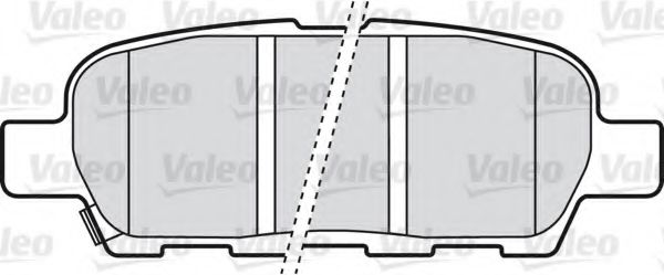 VALEO 598672 Тормозные колодки для NISSAN TEANA I (Ниссан Теана 1) VALEO 598672 Тормозные колодки для NISSAN TEANA I (Ниссан Теана 1)