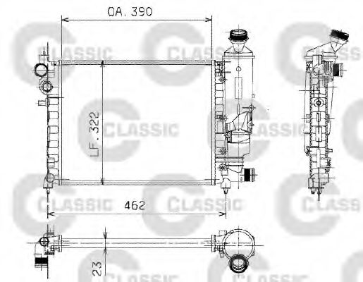 VALEO 230372 Радиатор, охлаждение двигателя для PEUGEOT (Пежо) VALEO 230372 Радиатор, охлаждение двигателя для PEUGEOT (Пежо)