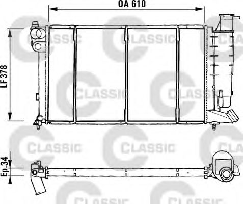 VALEO 231181 Радиатор, охлаждение двигателя для CITROëN (Cитроëн) VALEO 231181 Радиатор, охлаждение двигателя для CITROëN (Cитроëн)