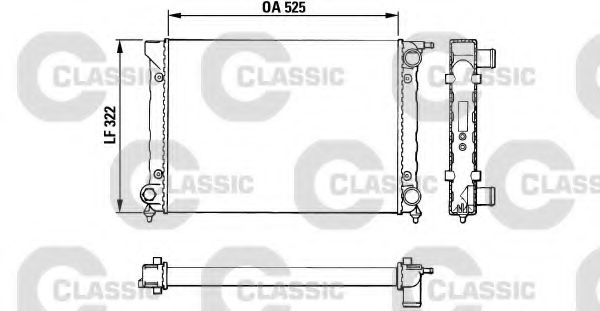 VALEO 383727 Радиатор, охлаждение двигателя для VOLKSWAGEN JETTA (Фольксваген Жэтта) VALEO 383727 Радиатор, охлаждение двигателя для VOLKSWAGEN JETTA (Фольксваген Жэтта)