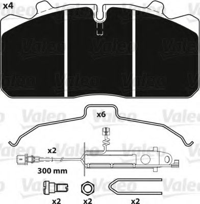 VALEO 882223 Тормозные колодки для RENAULT TRUCKS MIDLUM (Рено трак Мидлум) VALEO 882223 Тормозные колодки для RENAULT TRUCKS MIDLUM (Рено трак Мидлум)