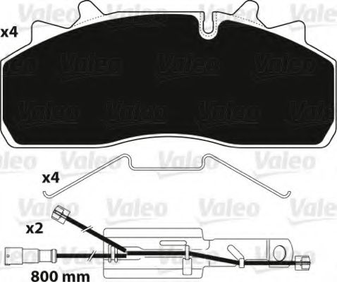VALEO 882227 Тормозные колодки для DAF LF 55 (Даф Лф 55) VALEO 882227 Тормозные колодки для DAF LF 55 (Даф Лф 55)