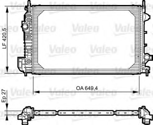 VALEO 735129 Радиатор, охлаждение двигателя для SAAB 9-3 (Сааб 9-3) VALEO 735129 Радиатор, охлаждение двигателя для SAAB 9-3 (Сааб 9-3)