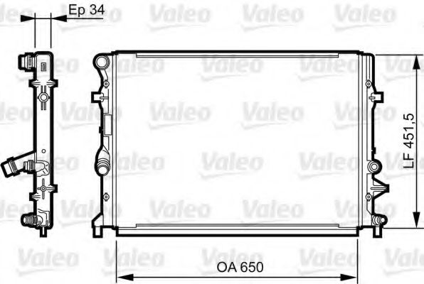 VALEO 735280 Радиатор, охлаждение двигателя для VOLKSWAGEN GOLF VI (Фольксваген Гольф 6) VALEO 735280 Радиатор, охлаждение двигателя для VOLKSWAGEN GOLF VI (Фольксваген Гольф 6)
