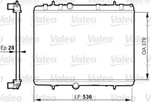 VALEO 735608 Радиатор, охлаждение двигателя для PEUGEOT 407 (Пежо 407) VALEO 735608 Радиатор, охлаждение двигателя для PEUGEOT 407 (Пежо 407)