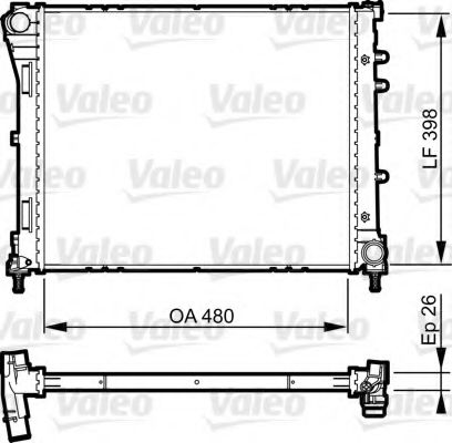 VALEO 735273 Радиатор, охлаждение двигателя для FIAT 500 (Фиат 500) VALEO 735273 Радиатор, охлаждение двигателя для FIAT 500 (Фиат 500)