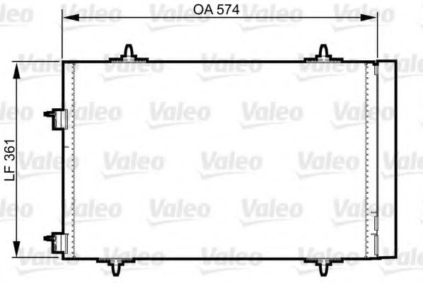 VALEO 814365 Конденсатор, кондиционер для PEUGEOT (Пежо) VALEO 814365 Конденсатор, кондиционер для PEUGEOT (Пежо)