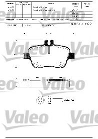 VALEO 601304 Тормозные колодки для MERCEDES-BENZ SLK (Мэрcэдэс-бэнз Слк) VALEO 601304 Тормозные колодки для MERCEDES-BENZ SLK (Мэрcэдэс-бэнз Слк)