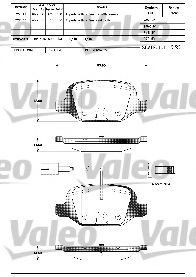 VALEO 601303 Тормозные колодки для FIAT IDEA (Фиат Идэа) VALEO 601303 Тормозные колодки для FIAT IDEA (Фиат Идэа)