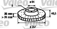 VALEO 186696 Тормозной диск для TOYOTA HIACE II (Тойота/тоета Хиаcэ 2) VALEO 186696 Тормозной диск для TOYOTA HIACE II (Тойота/тоета Хиаcэ 2)