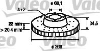 VALEO 186695 Тормозной диск для CITROËN C4 I (CитроËн С4 и) VALEO 186695 Тормозной диск для CITROËN C4 I (CитроËн С4 и)