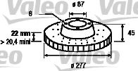VALEO 186653 Тормозной диск для MITSUBISHI COLT/RODEO (Митсубиши/митсубиси Cолт/родэо) VALEO 186653 Тормозной диск для MITSUBISHI COLT/RODEO (Митсубиши/митсубиси Cолт/родэо)